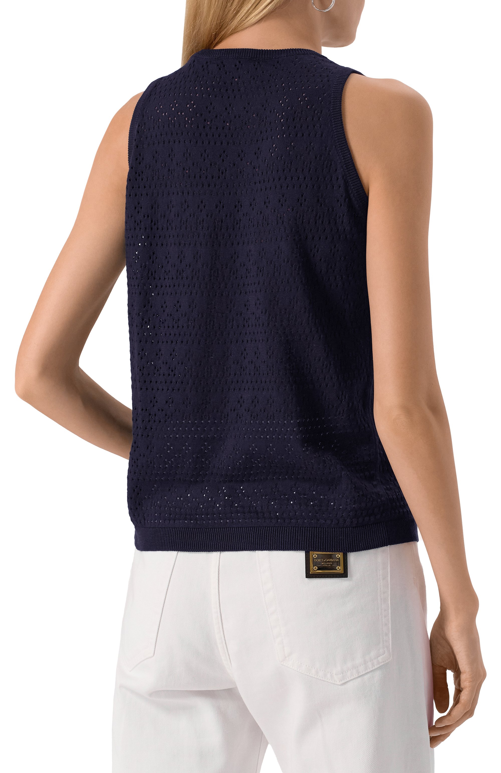 Хлопковый топ MVST синего цвета по цене 75250 руб., арт. WS60-1531MU, фото 4 Хлопковый топ MVST, арт. WS60-1531MU, фото 4