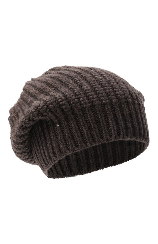 Шапка из кашемира и шелка Brunello Cucinelli M32373999 Коричневый M32373999