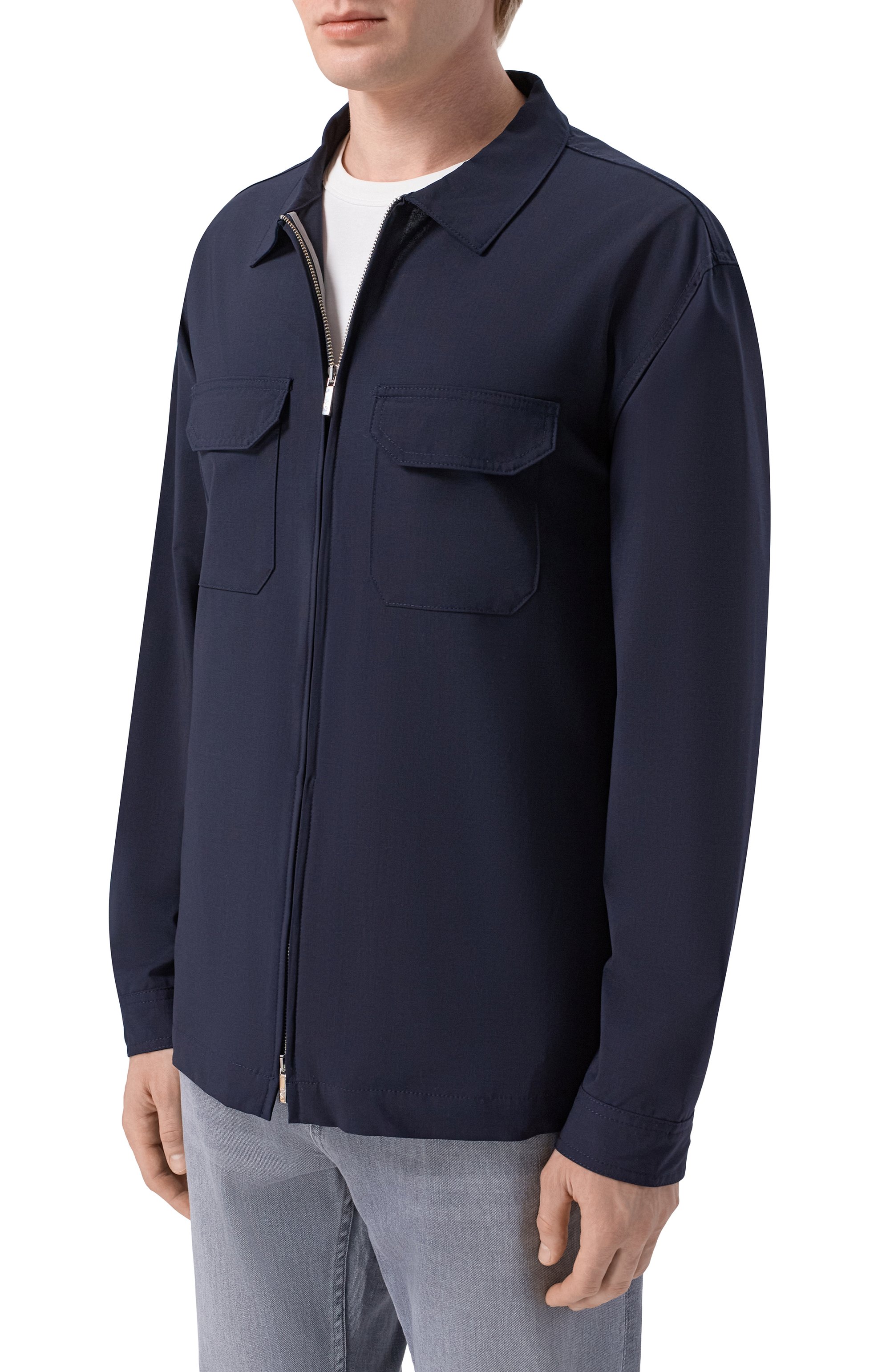 Шерстяная куртка-рубашка RICHARD J. BROWN темно-синего цвета по цене 79950 руб., арт. R0BERT/T83.0., фото 3 Шерстяная куртка-рубашка RICHARD J. BROWN, арт. R0BERT/T83.0., фото 3