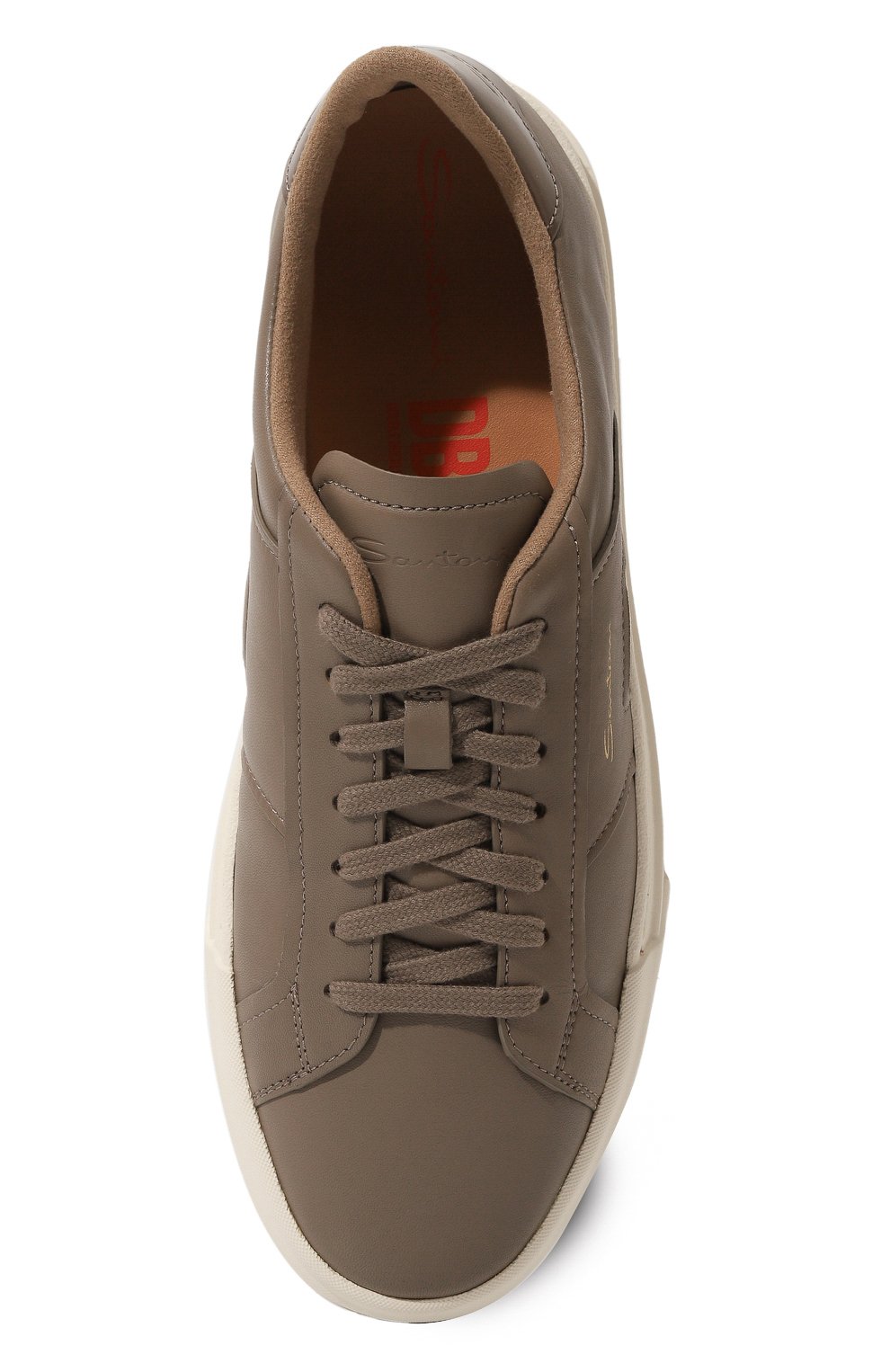 Кожаные кеды gloria SANTONI бежевого цвета по цене 57950 руб., арт. MBGG21967PNNKDRX, фото 6 Кожаные кеды gloria SANTONI, арт. MBGG21967PNNKDRX, фото 6