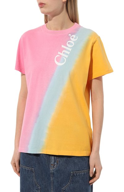 Хлопковая футболка CHLOÉ, арт. CHC23AJH01/181, фото 3