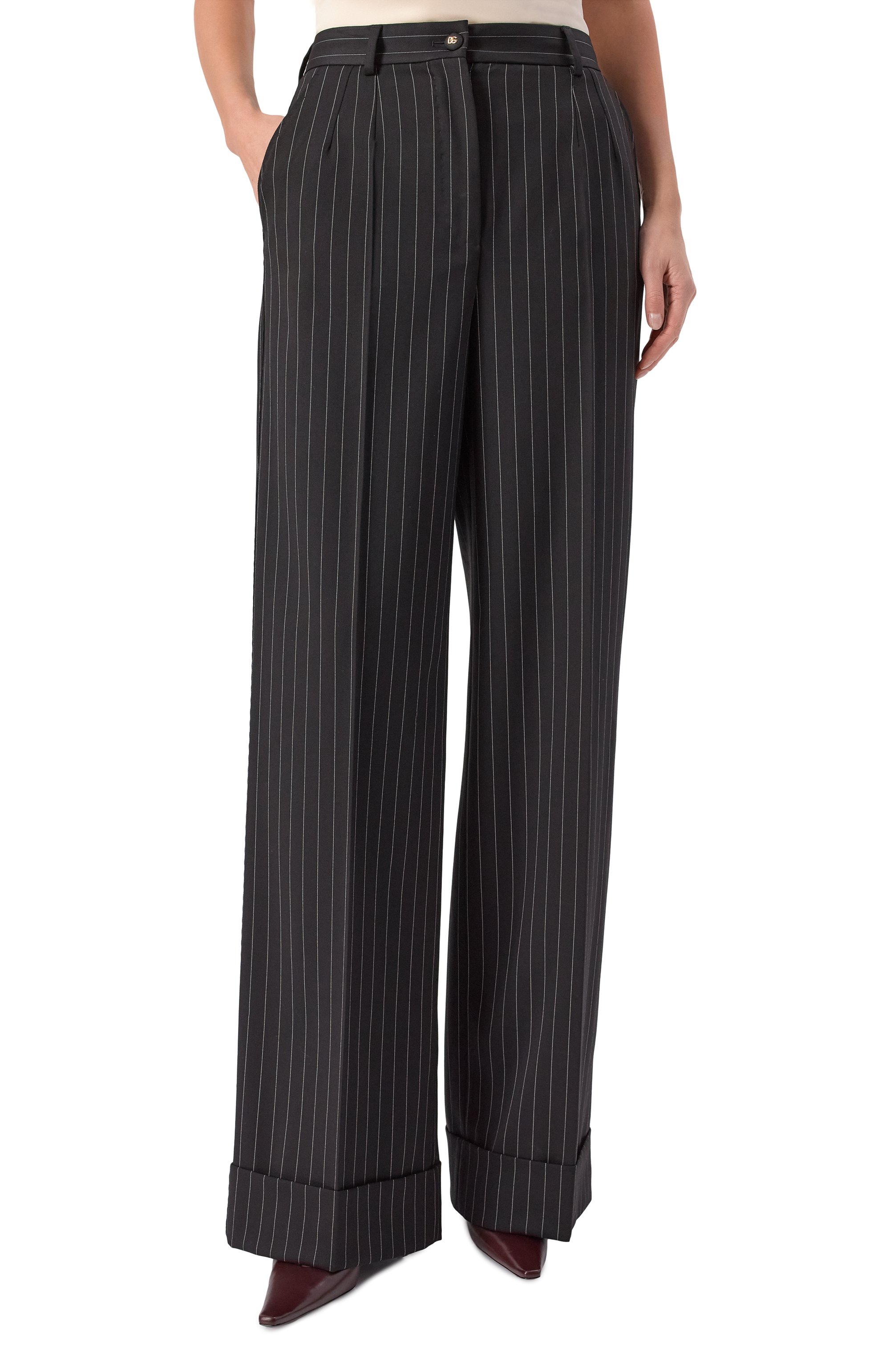 Шерстяные брюки DOLCE & GABBANA, арт. FTBM0T/FRBC0, фото 3