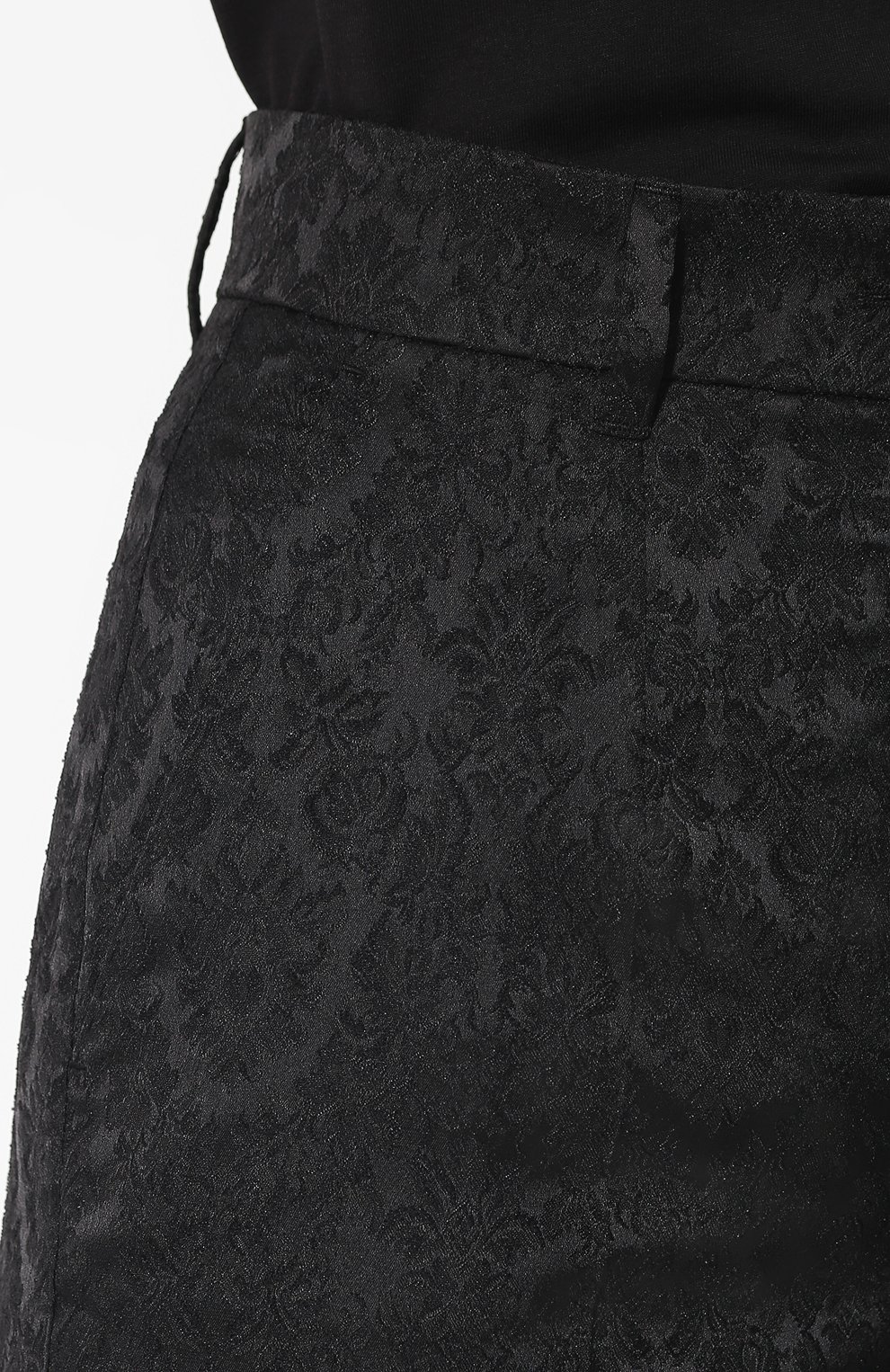 Брюки с отворотами DOLCE & GABBANA черного цвета по цене 79950 руб., арт. FTBDAT/FJRDK, фото 5 Брюки с отворотами DOLCE & GABBANA, арт. FTBDAT/FJRDK, фото 5