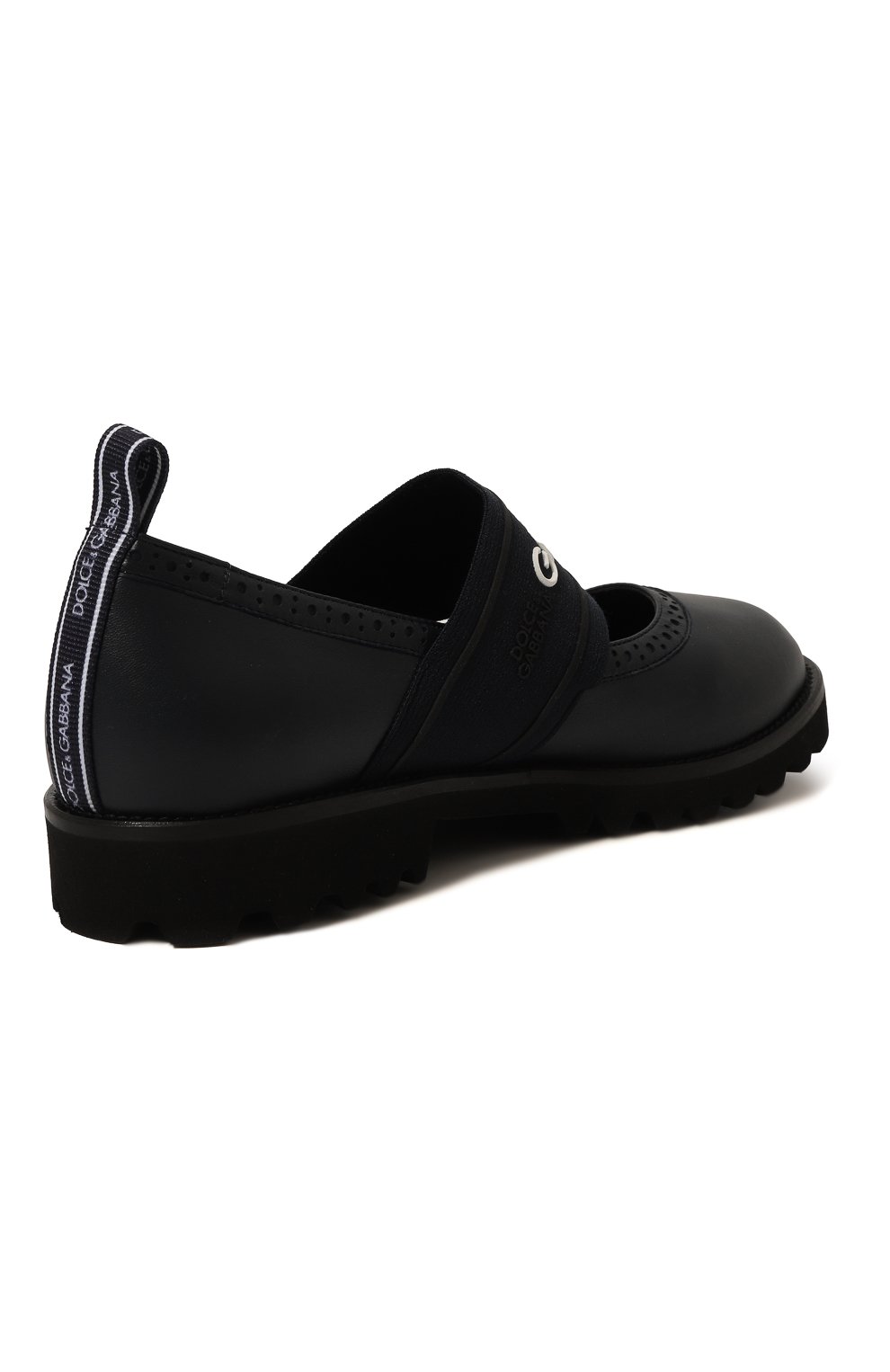 Кожаные туфли DOLCE & GABBANA темно-синего цвета по цене 35100 руб., арт. D10960/AW087/37-39, фото 3 Кожаные туфли DOLCE & GABBANA, арт. D10960/AW087/37-39, фото 3