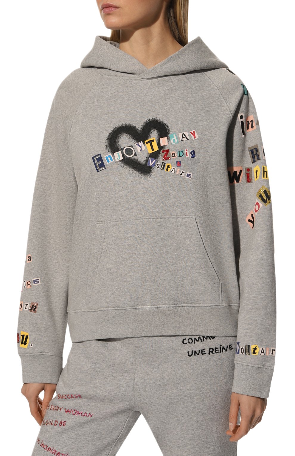 Хлопковое худи ZADIG AND VOLTAIRE, арт. JWSS00473, фото 3