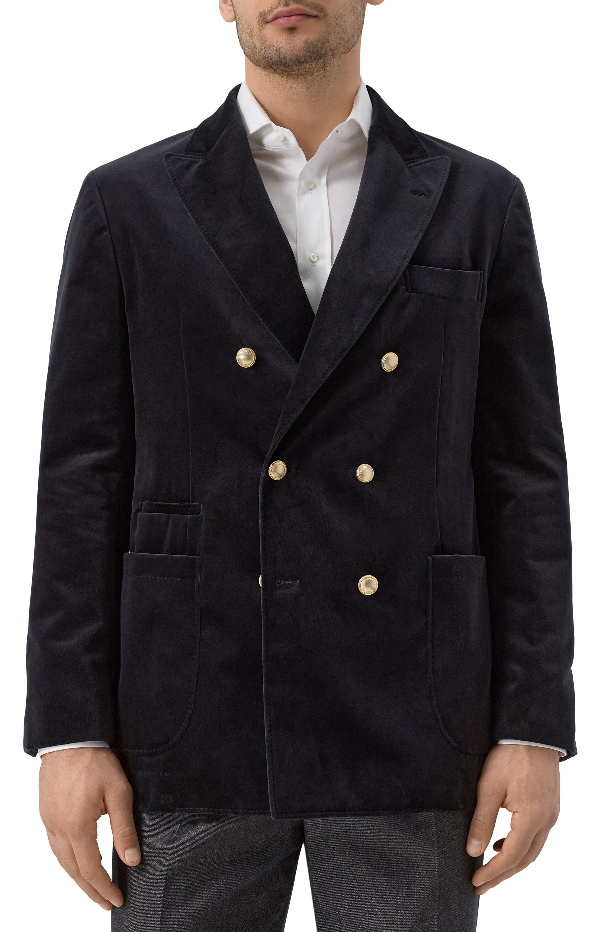 Бархатный пиджак BRUNELLO CUCINELLI, арт. ML4797BBDE, фото 4