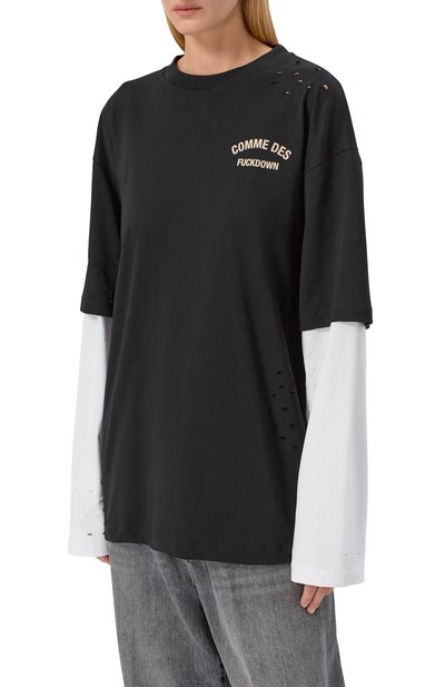 Хлопковый лонгслив COMME DES FUCKDOWN, арт. CFABW01666, фото 3