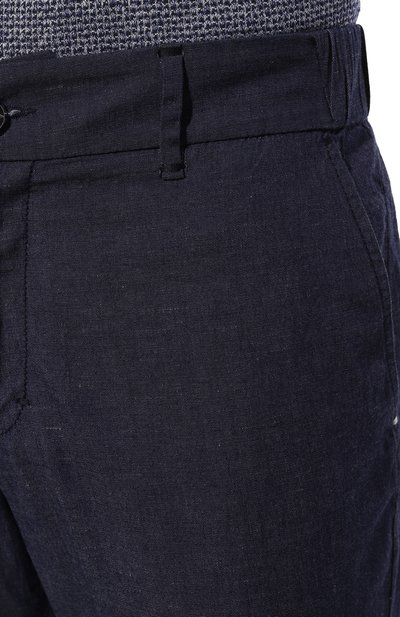 Брюки из хлопка и льна ZILLI темно-синего цвета по цене 126500 руб., арт. CP801BM0109VHST00, фото 5 Брюки из хлопка и льна ZILLI, арт. CP801BM0109VHST00, фото 5