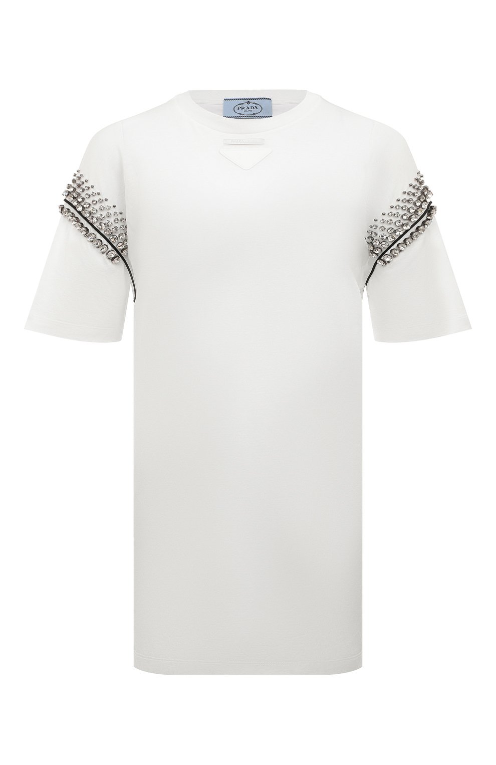 Хлопковая футболка PRADA, арт. 3557AR-1ZXZ-F0009-211, фото 1