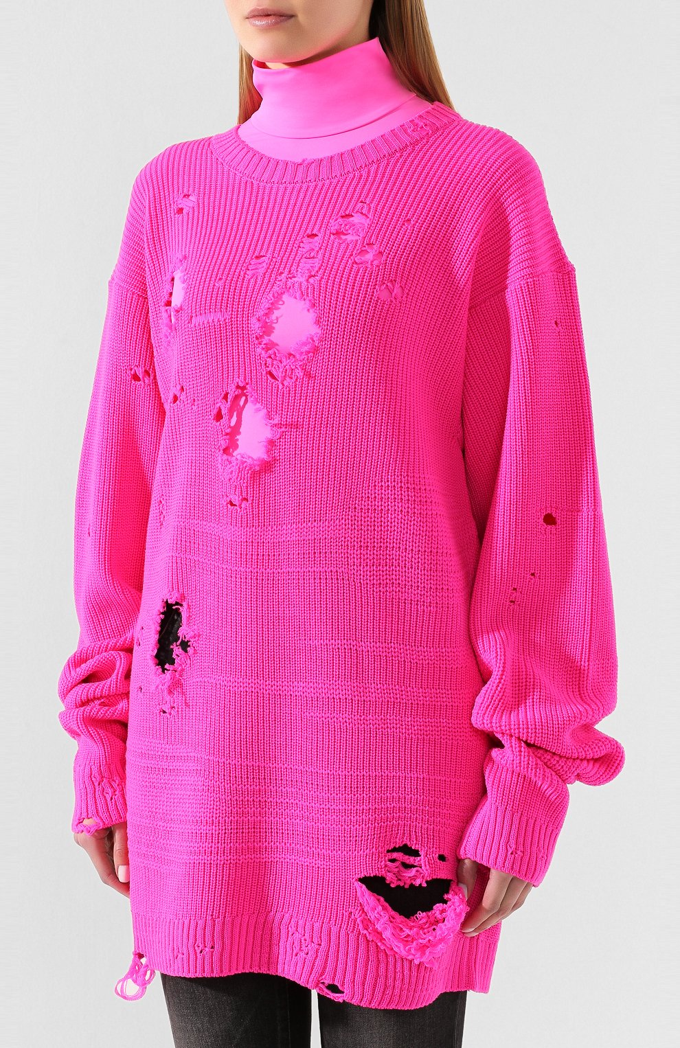 Шерстяной свитер VETEMENTS, арт. SS20KN342 1204/W/FLU0 PINK, фото 3