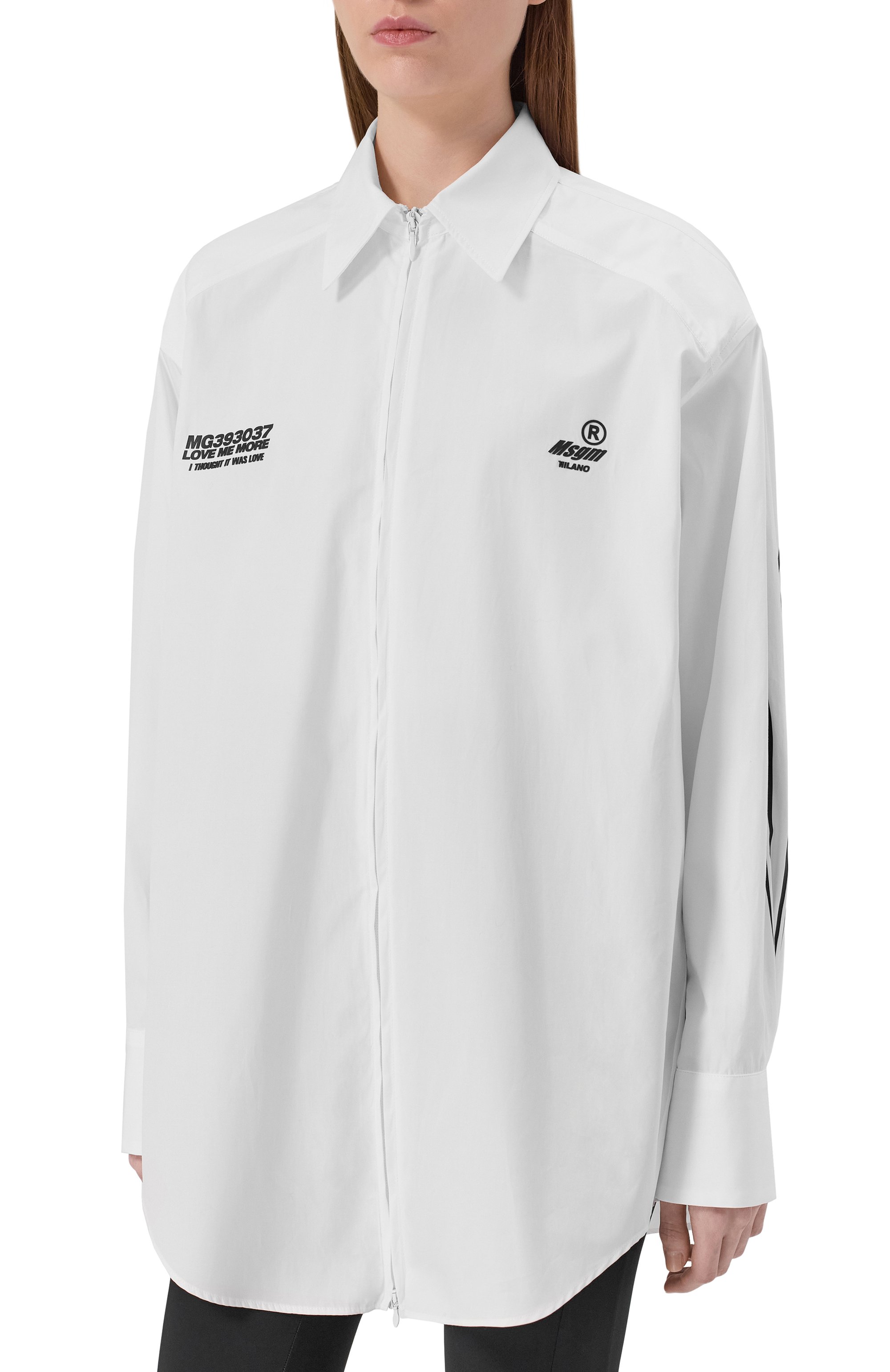 Хлопковая рубашка MSGM, арт. 3942MDE05X/257602, фото 3