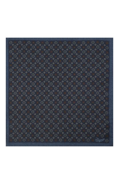 Шелковый платок ZEGNA темно-синего цвета по цене 23300 руб., арт. Z2J18A/38D, фото 3 Шелковый платок ZEGNA, арт. Z2J18A/38D, фото 3