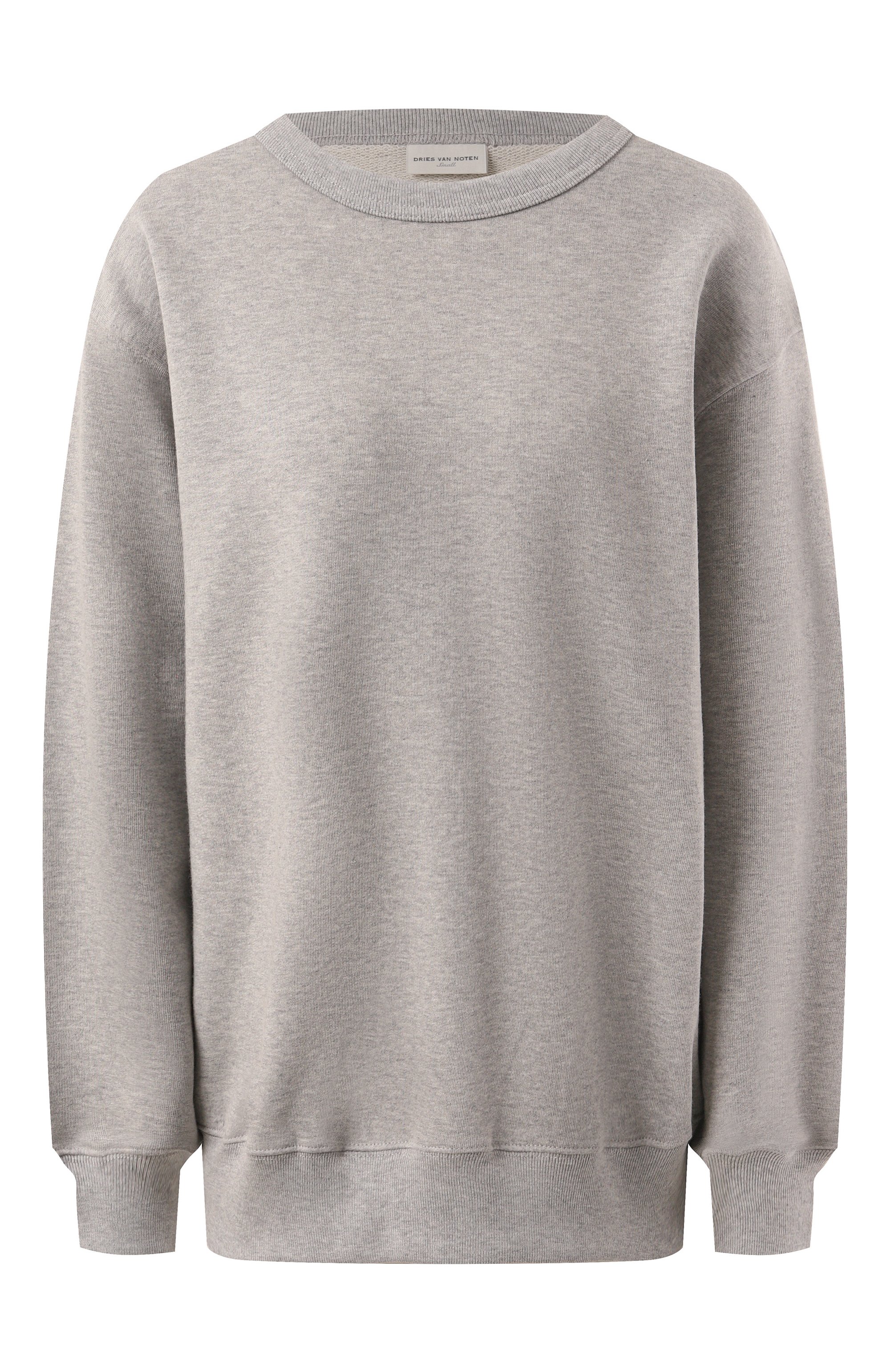 Хлопковый свитшот DRIES VAN NOTEN серого цвета по цене 41450 руб., арт. 242-011149-9610, фото 1 Хлопковый свитшот DRIES VAN NOTEN, арт. 242-011149-9610, фото 1