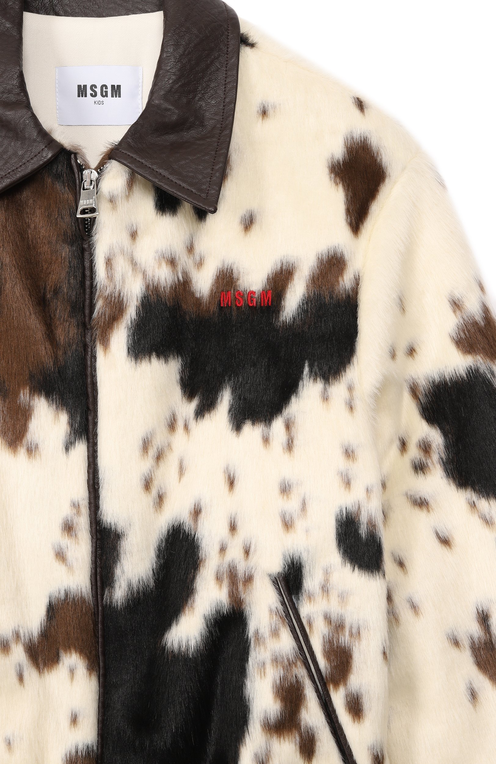 Куртка из экомеха MSGM KIDS, арт. F6MSJGJK078, фото 3