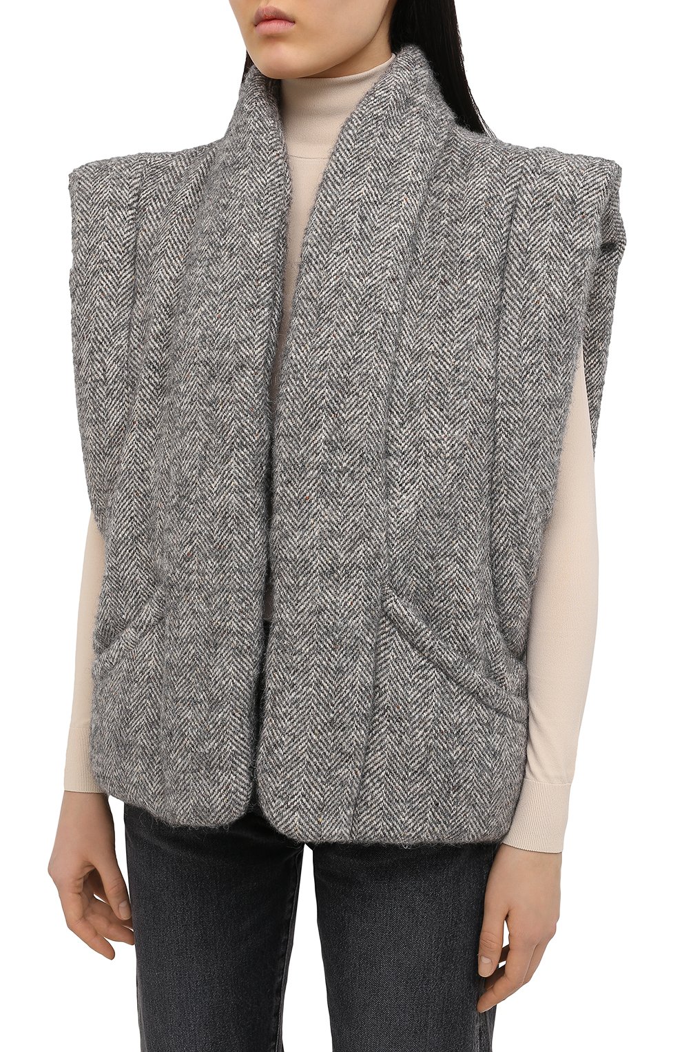 Шерстяная куртка ISABEL MARANT серого цвета по цене 106500 руб., арт. MA0887-20H020I/ANISEA, фото 6 Шерстяная куртка ISABEL MARANT, арт. MA0887-20H020I/ANISEA, фото 6
