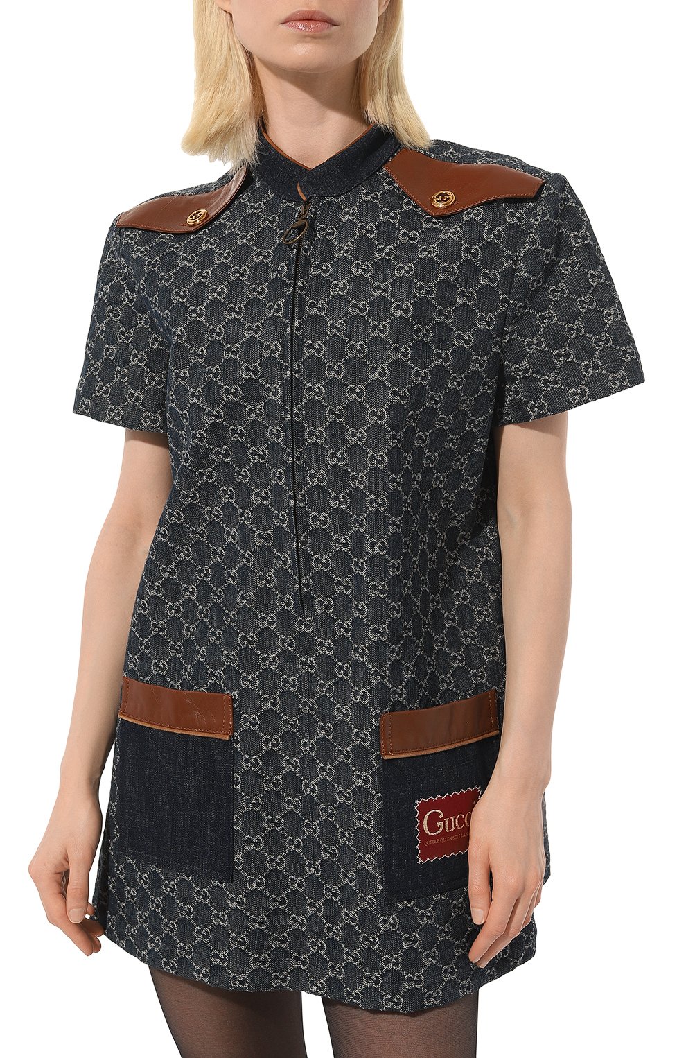 Джинсовое платье GUCCI синего цвета по цене 252000 руб., арт. 651391 XDBIP, фото 3 Джинсовое платье GUCCI, арт. 651391 XDBIP, фото 3