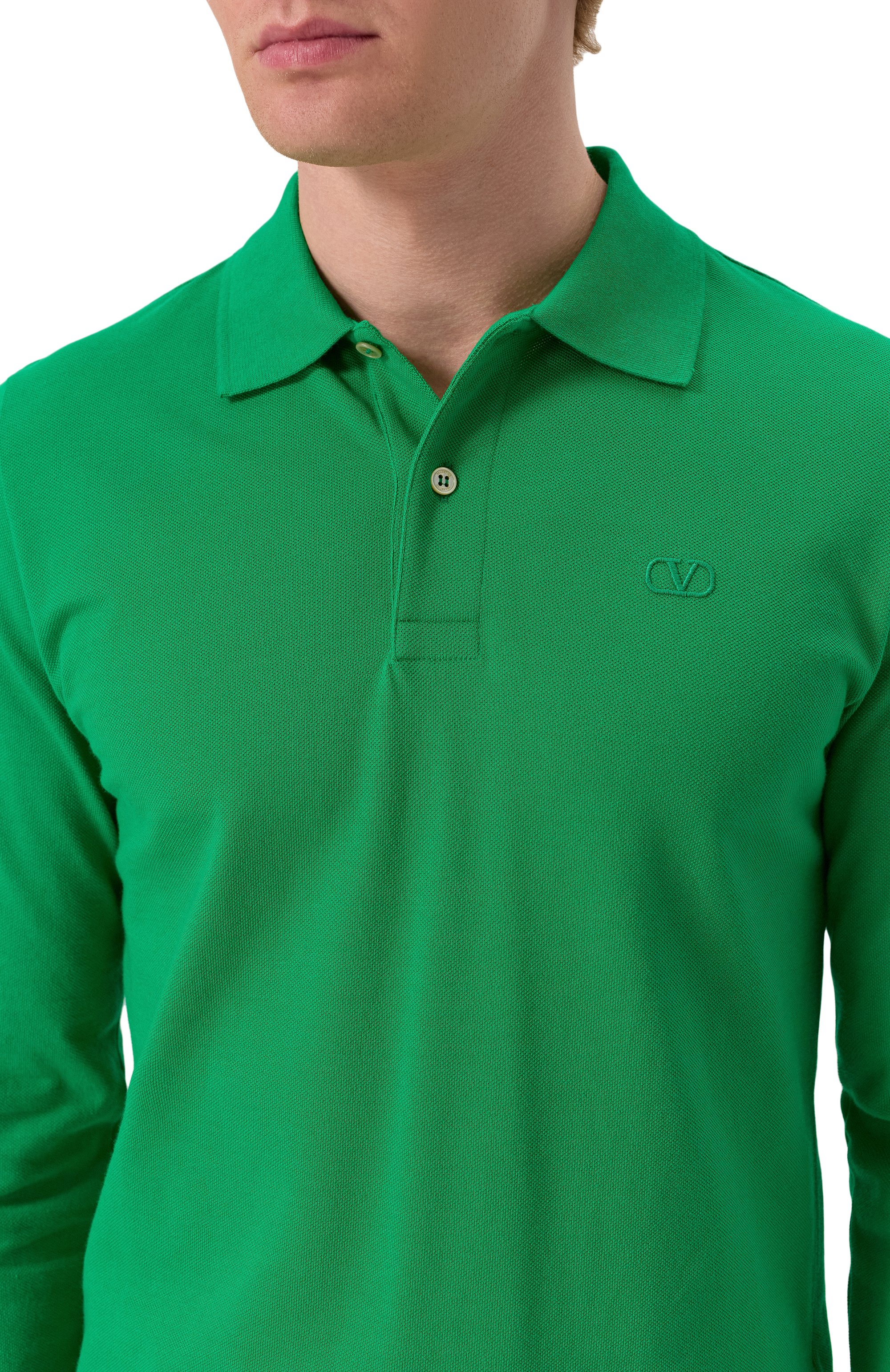 Хлопковое поло VALENTINO, арт. 6V3MH03X/AQ7, фото 5