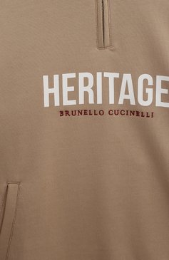 Детский толстовка BRUNELLO CUCINELLI бежевого цвета, арт. BW836E166A | Фото 3 (Рукава: Длинные; Мальчики Кросс-КТ: Толстовка-одежда; Материал внешний: Синтетический материал, Хлопок; Материал сплава: Проставлено; Драгоценные камни: Проставлено; Ростовка одежда: 4 года | 104 см, 6 лет | 116 см)