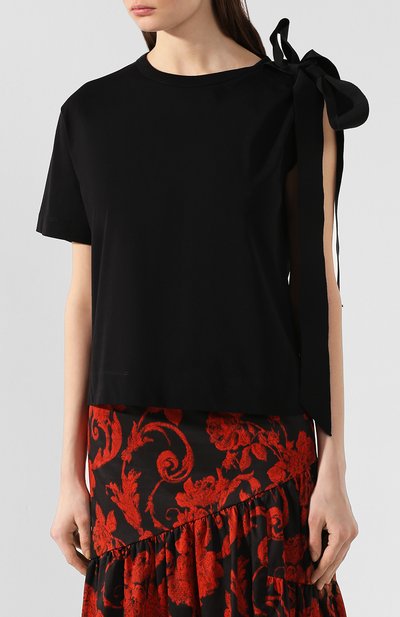 Хлопковая футболка DRIES VAN NOTEN черного цвета по цене 11050 руб., арт. 201-31170-9619, фото 3 Хлопковая футболка DRIES VAN NOTEN, арт. 201-31170-9619, фото 3