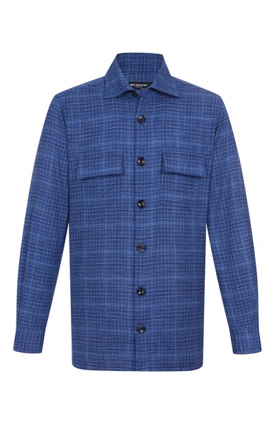 Мужская рубашка из шерсти и шелка KITON, арт. UMC016K0617E14