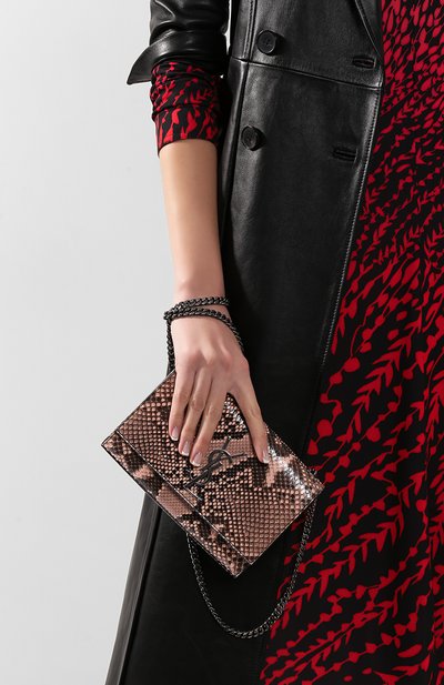 Сумка monogram kate из кожи питона SAINT LAURENT бежевого цвета по цене 340500 руб., арт. 469390/LT9HD/PRET, фото 2 Сумка monogram kate из кожи питона SAINT LAURENT, арт. 469390/LT9HD/PRET, фото 2