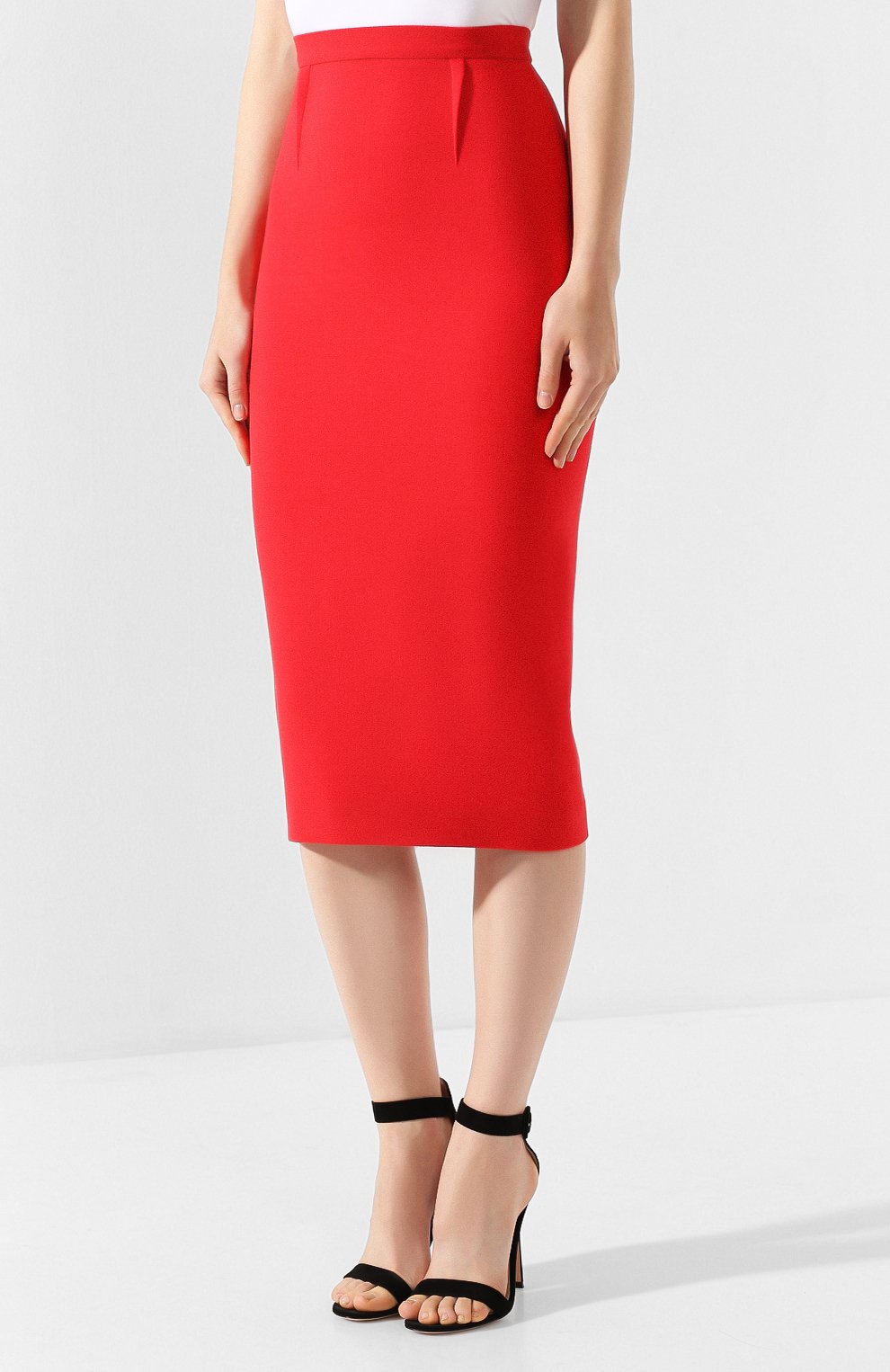 Шерстяная юбка ROLAND MOURET красного цвета по цене 62050 руб., арт. PW19/S4134/F4044, фото 3 Шерстяная юбка ROLAND MOURET, арт. PW19/S4134/F4044, фото 3