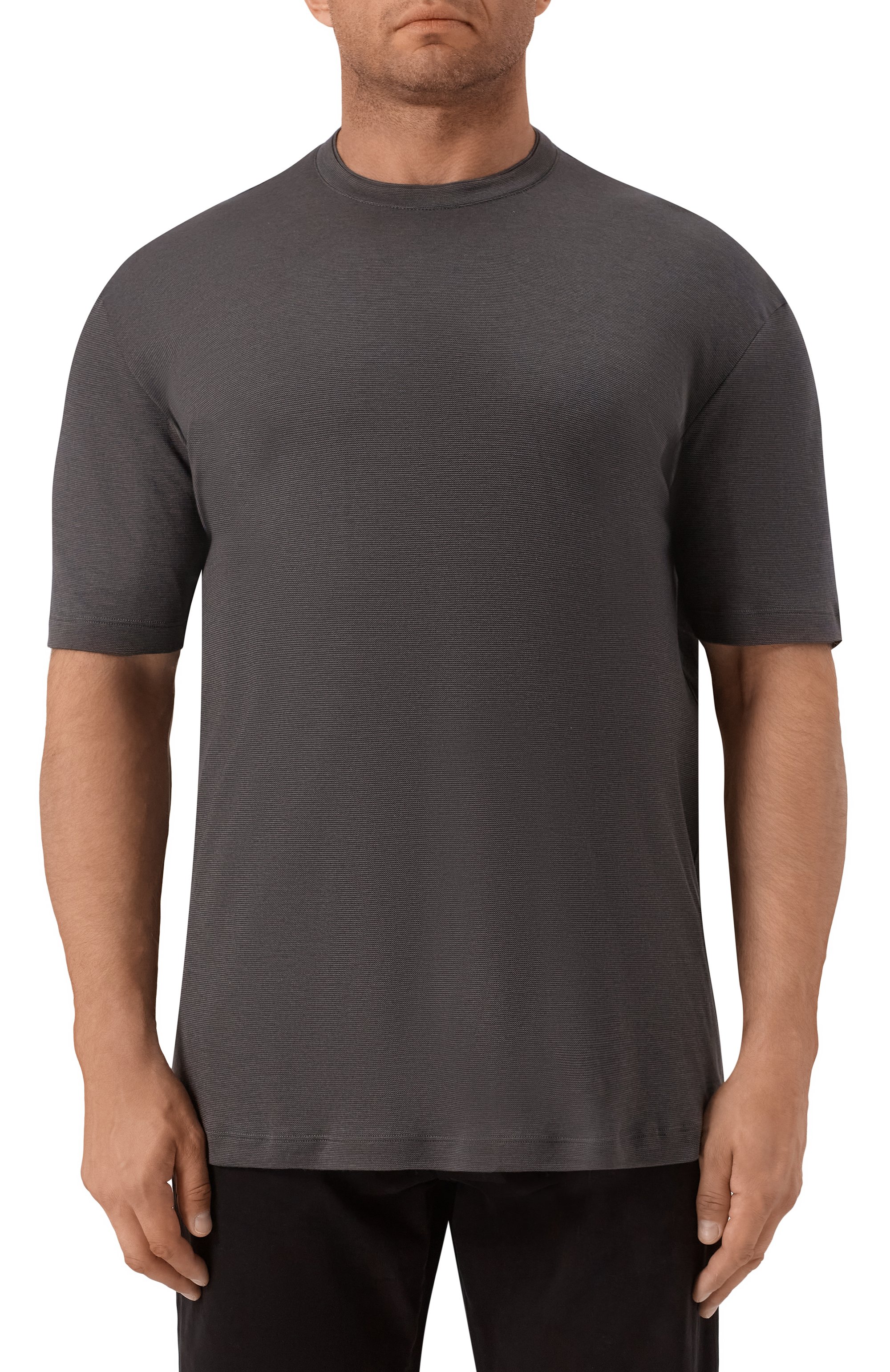 Футболка из хлопка и лиоцелла PAUL&SHARK темно-серого цвета по цене 23500 руб., арт. 15311602/3XL-6XL, фото 3 Футболка из хлопка и лиоцелла PAUL&SHARK, арт. 15311602/3XL-6XL, фото 3