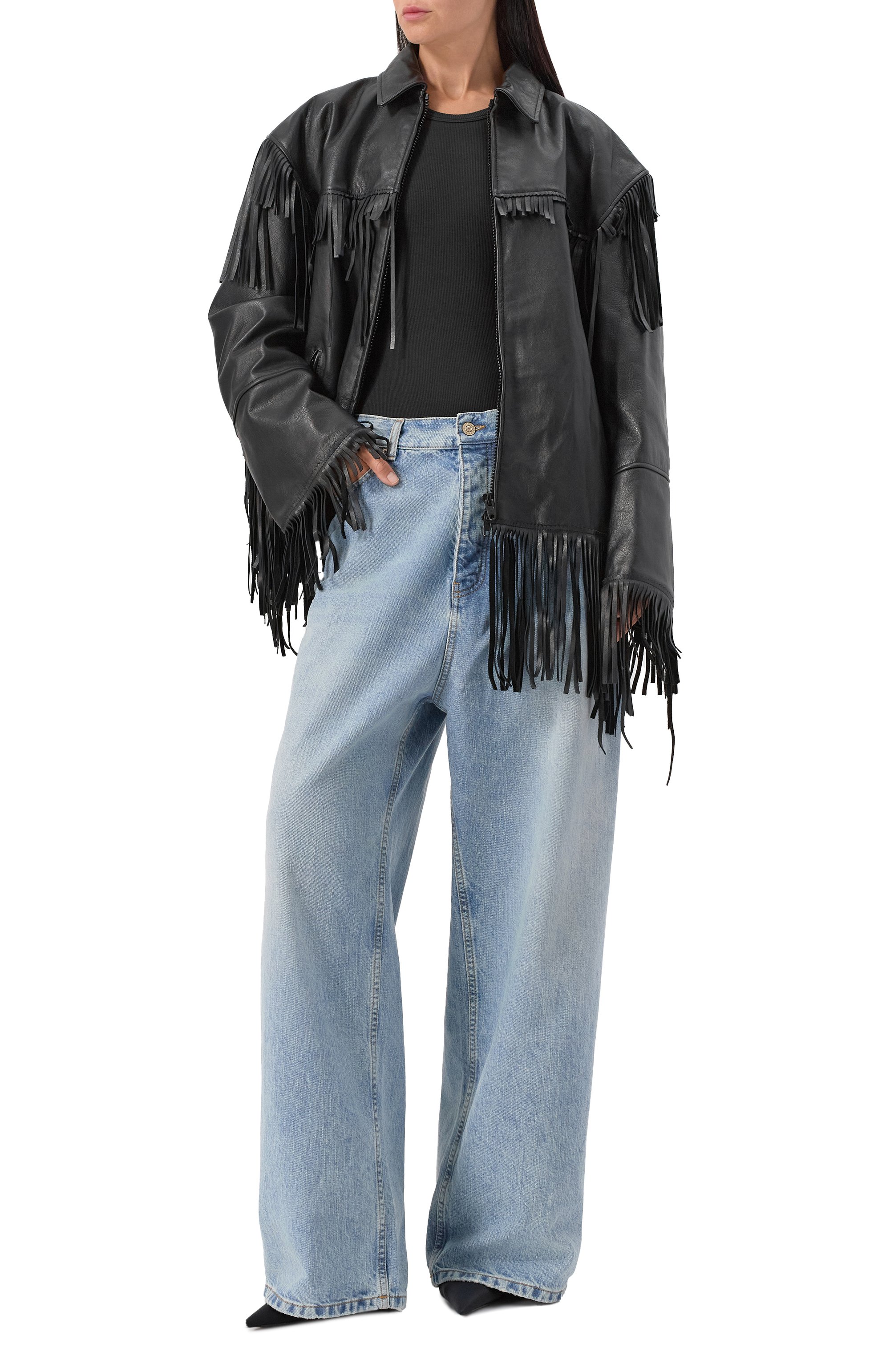 Кожаная куртка BALENCIAGA, арт. 835922/TRS01, фото 2