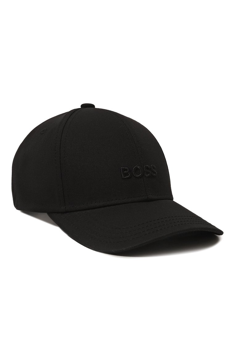 Женская хлопковая бейсболка BOSS черного цвета, арт. 50519889 | Фото 1 (Материал: Хлопок, Текстиль; Нос: Не проставлено)