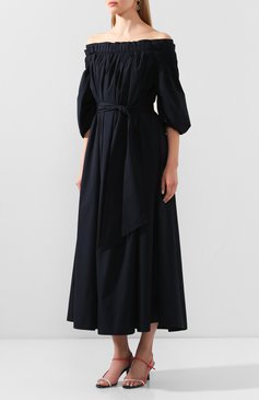 Хлопковое платье GABRIELA HEARST, арт. 220446/T030/40/DARK NAVY, фото 3