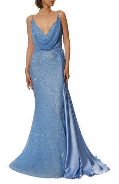 Платье SPERANZA COUTURE голубого цвета по цене 370000 руб., арт. SC006, фото 2 Платье SPERANZA COUTURE, арт. SC006, фото 2