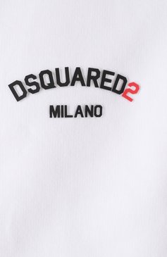 Мужской хлопковая толстовка DSQUARED2 белого цвета, арт. S74HG0174/S25539 | Фото 6 (Длина (для топов): Стандартные; Рукава: Длинные; Материал внешний: Хлопок; Мужское Кросс-КТ: Толстовка-одежда; Стили: Спорт-шик)