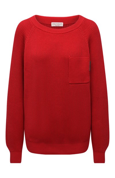 Женский хлопковый свитер BRUNELLO CUCINELLI, арт. M19717600