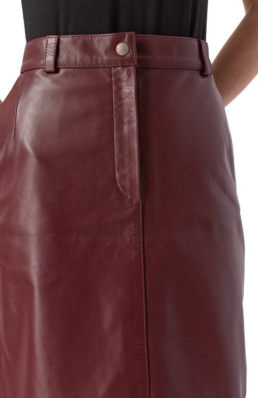 Кожаная юбка Noble&Brulee NB97/240624/1 Бордовый  NB97/240624/1 Фото 5