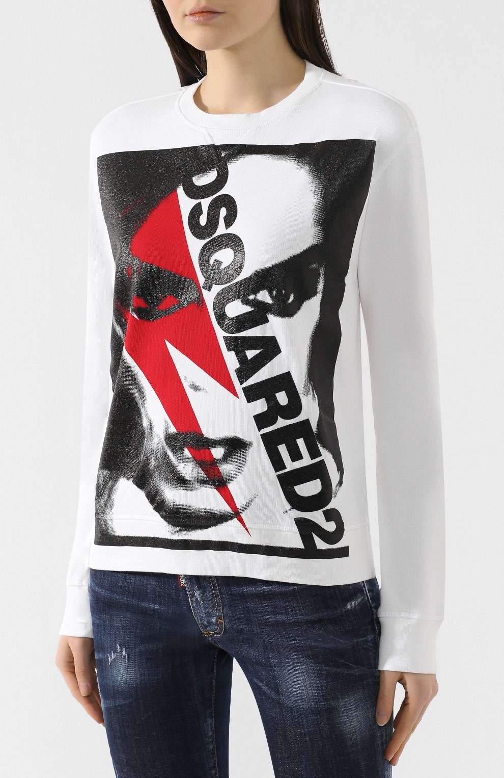 Хлопковый пуловер DSQUARED2 разноцветного цвета по цене 23250 руб., арт. S75GU0192/S25305, фото 3 Хлопковый пуловер DSQUARED2, арт. S75GU0192/S25305, фото 3