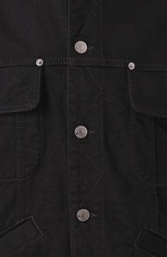 Мужская джинсовая куртка DSQUARED2 черного цвета, арт. S79AM0078/S30564 | Фото 6 (Рукава: Длинные; Материал сплава: Проставлено; Драгоценные камни: Проставлено; Длина (верхняя одежда): Короткие; Материал внешний: Деним, Хлопок; Кросс-КТ: Деним, Легкие; Стили: Кэжуэл)