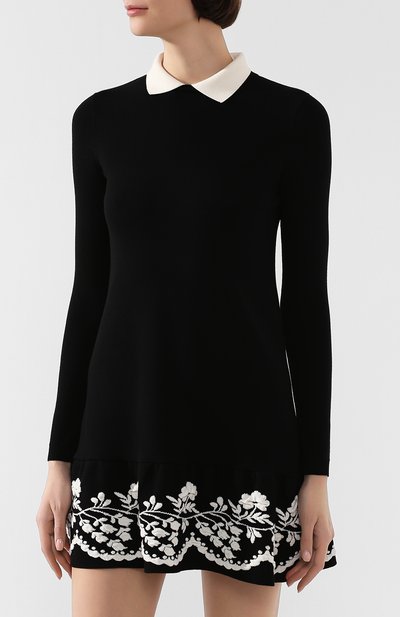 Мини-платье REDVALENTINO черно-белого цвета по цене 52050 руб., арт. TR3KDB41/4US, фото 3 Мини-платье REDVALENTINO, арт. TR3KDB41/4US, фото 3