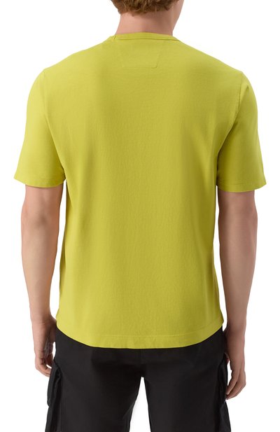 Хлопковая футболка C.P. COMPANY салатового цвета по цене 16300 руб., арт. 18CMTS288A0060570, фото 4 Хлопковая футболка C.P. COMPANY, арт. 18CMTS288A0060570, фото 4