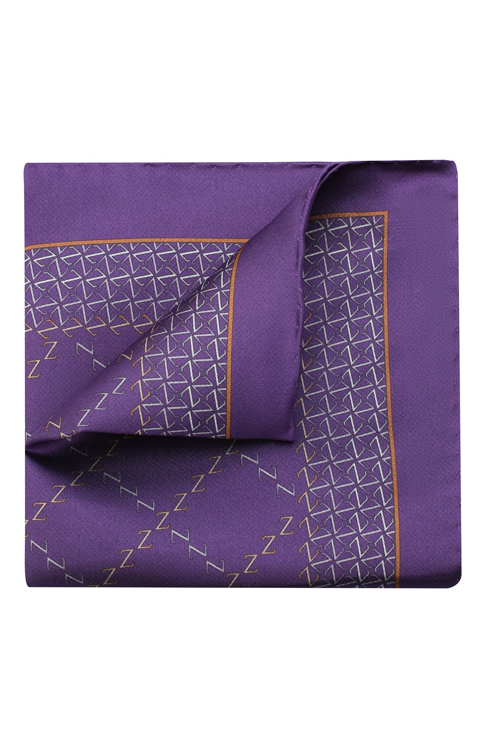 Шелковый платок ZILLI фиолетового цвета по цене 9900 руб., арт. 51200/HANDKERCHIEF, фото 1 Шелковый платок ZILLI, арт. 51200/HANDKERCHIEF, фото 1