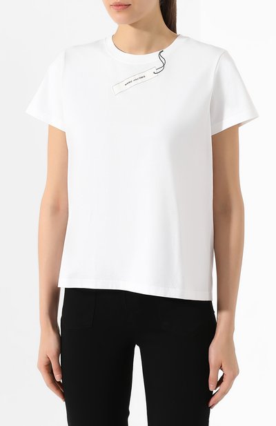 Хлопковая футболка MARC JACOBS (THE) белого цвета по цене 10600 руб., арт. M4007978, фото 3 Хлопковая футболка MARC JACOBS (THE), арт. M4007978, фото 3
