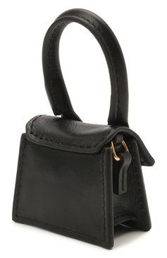 Женская сумка le petit chiquito JACQUEMUS черного цвета, арт. 211SL01/300990 | Фото 3 (Материал: Натуральная кожа; Ремень/цепочка: На ремешке; Размер: mini; Сумки-технические: Сумки через плечо; Драгоценные камни: Проставлено; Материал сплава: Проставлено)