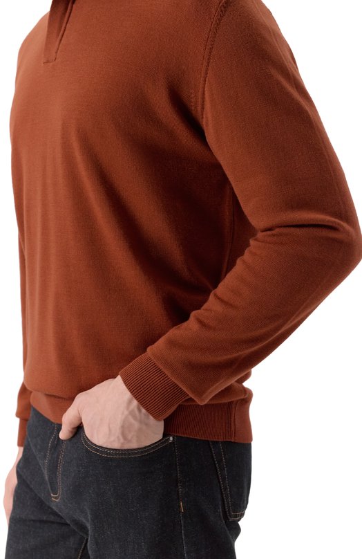 Шерстяной джемпер Daniele Fiesoli DF9046 Коричневый  DF9046 Фото 5