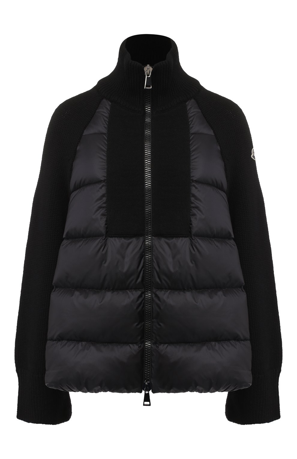 Шерстяная куртка на молнии MONCLER черного цвета по цене 69950 руб., арт. D2-093-94537-00-979BK, фото 1 Шерстяная куртка на молнии MONCLER, арт. D2-093-94537-00-979BK, фото 1