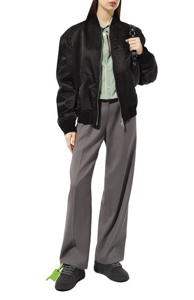 Текстильные кеды out of office OFF-WHITE, арт. OWIA259F22FAB0010707, фото 2