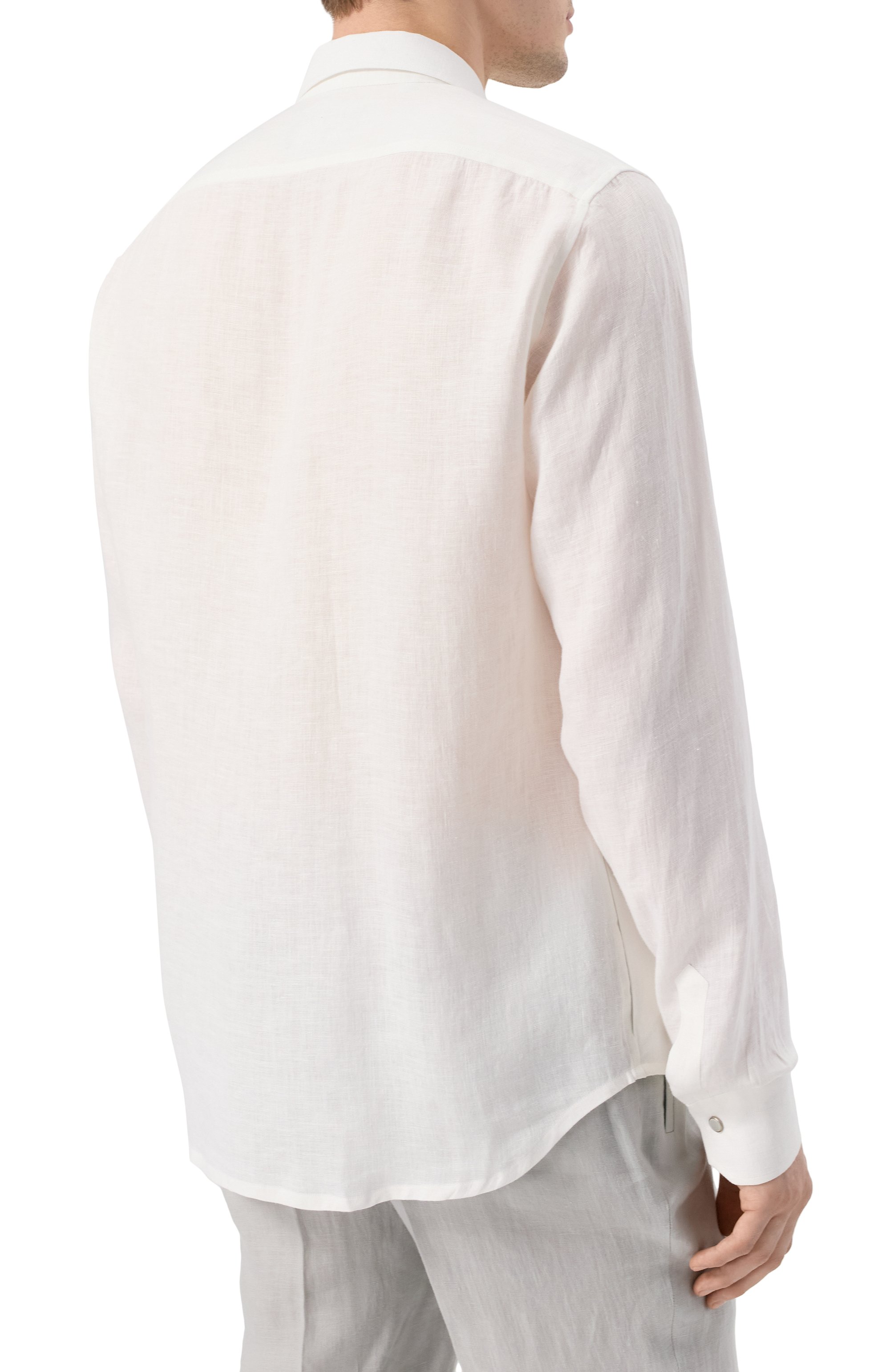 Льняная рубашка KITON, арт. UMCBUBAH0928601, фото 4