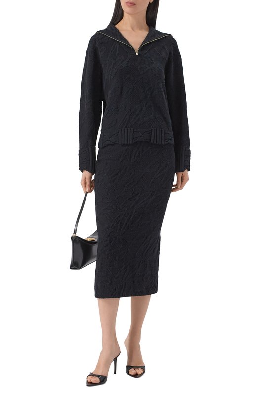 Свитер из хлопка и вискозы AND the brand S26-JM056-0704-900 Чёрный  S26-JM056-0704-900 Фото 2