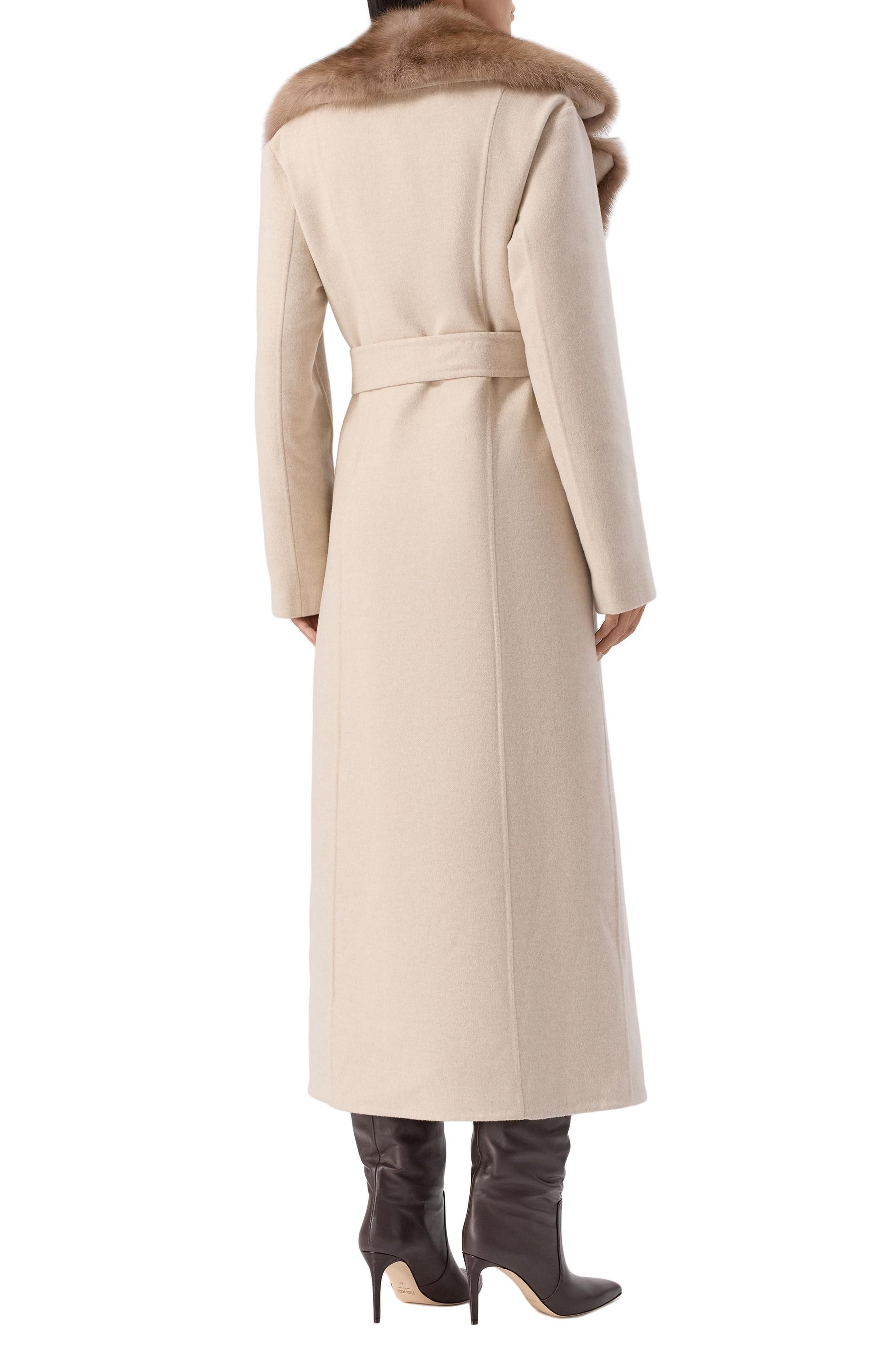 Пальто из шерсти и кашемира с отделкой из соболя MVST, арт. FTBPL-X1306-9SB/LP1447, фото 4