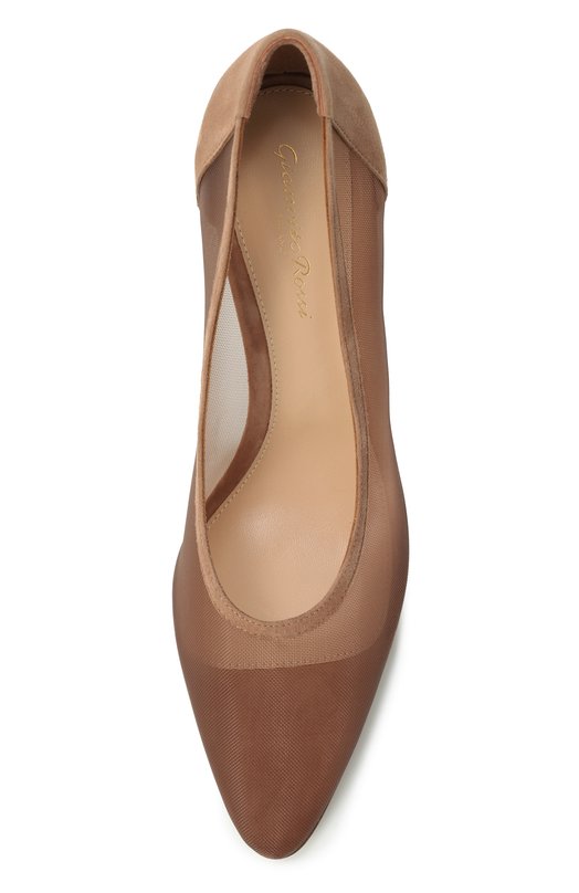 Комбинированные туфли Amelia 85 Gianvito Rossi G22333.85RIC.RSCPRLP Бежевый  G22333.85RIC.RSCPRLP Фото 6
