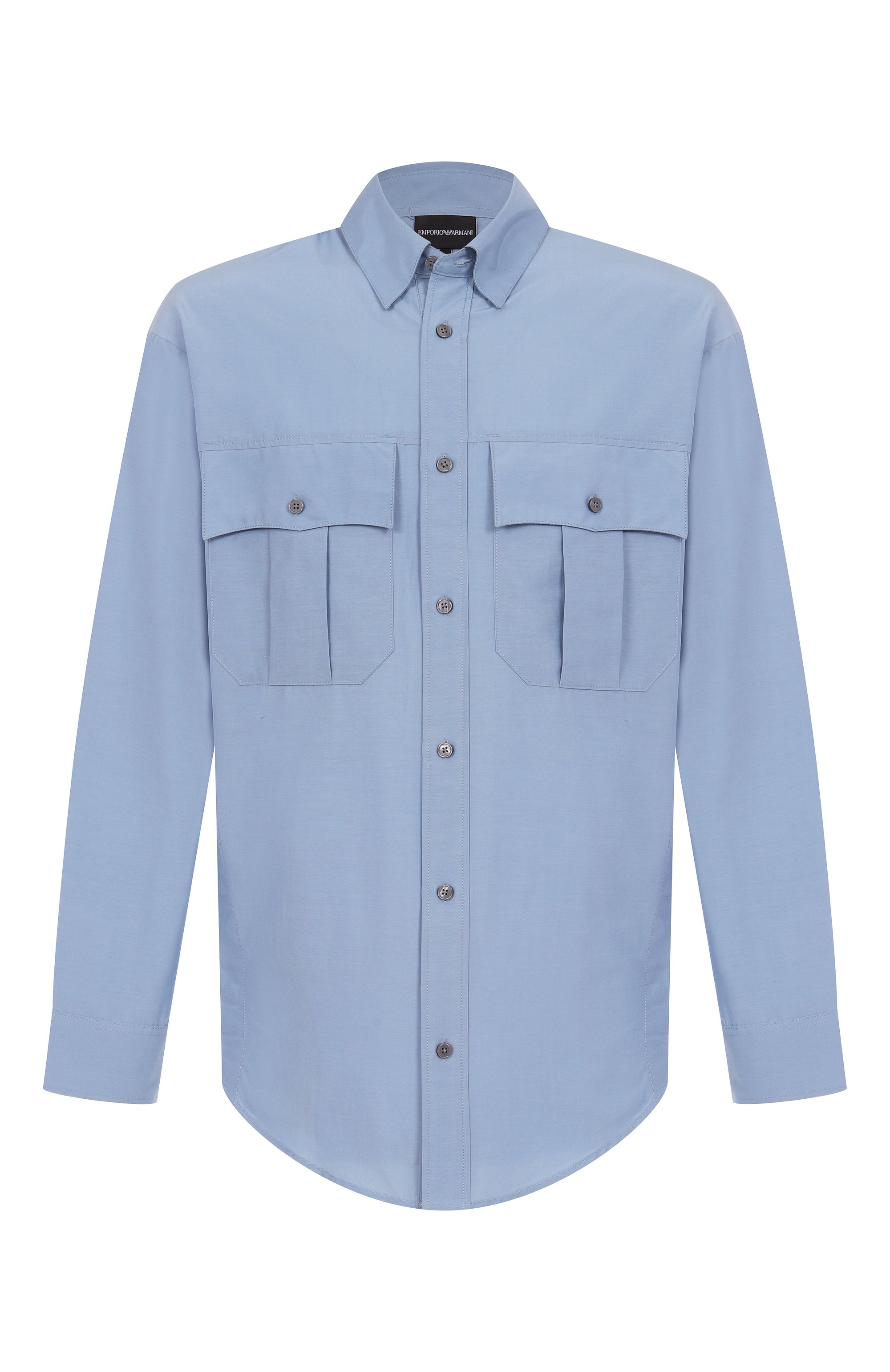 Рубашка из хлопка и шелка EMPORIO ARMANI, арт. EM001530/AF14190, фото 1