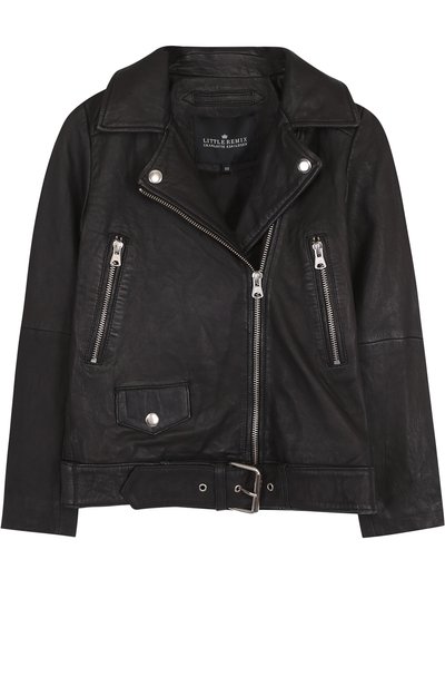 Кожаная куртка с косой молнией DESIGNERS, REMIX GIRLS, арт. 13861, фото 1